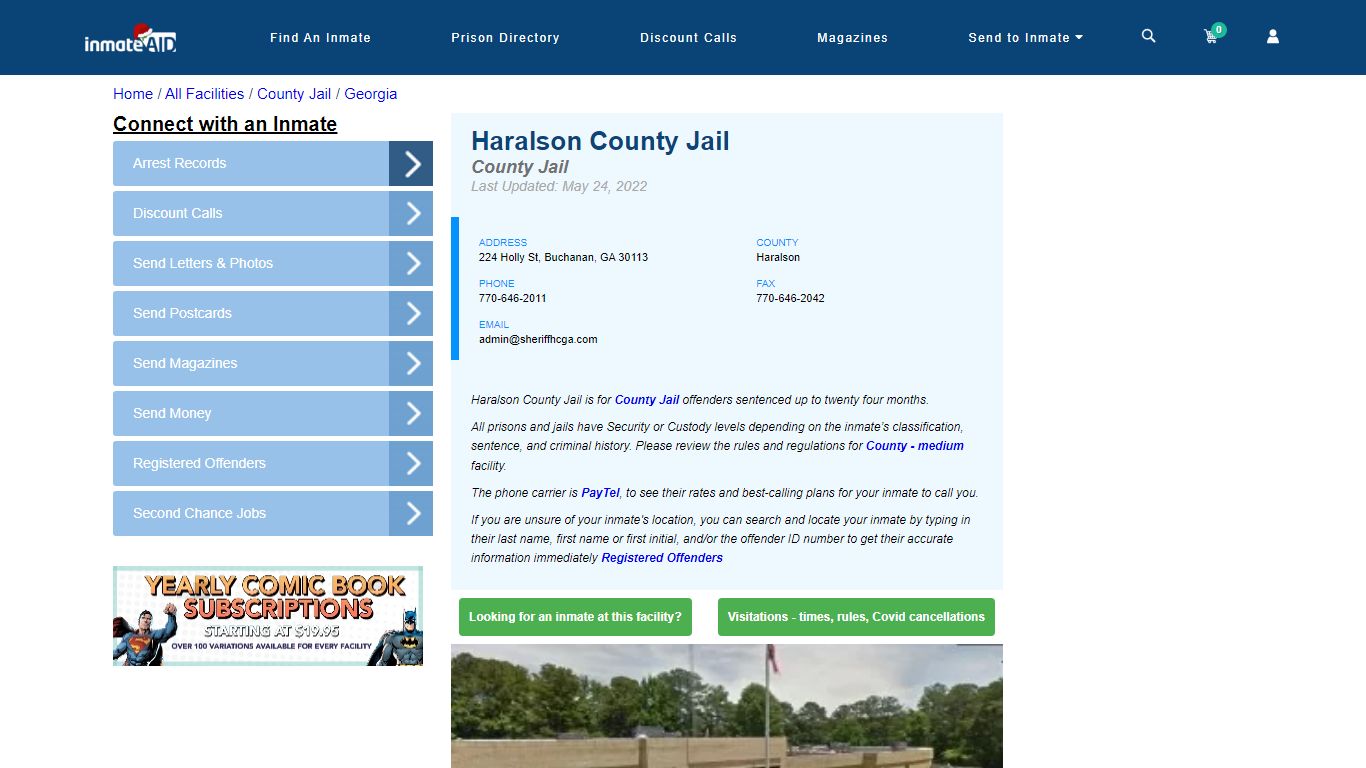 Haralson County Jail - Inmate Locator - Buchanan, GA